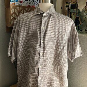 Tasso Elba 100% Linen Short Sleeve Shirt